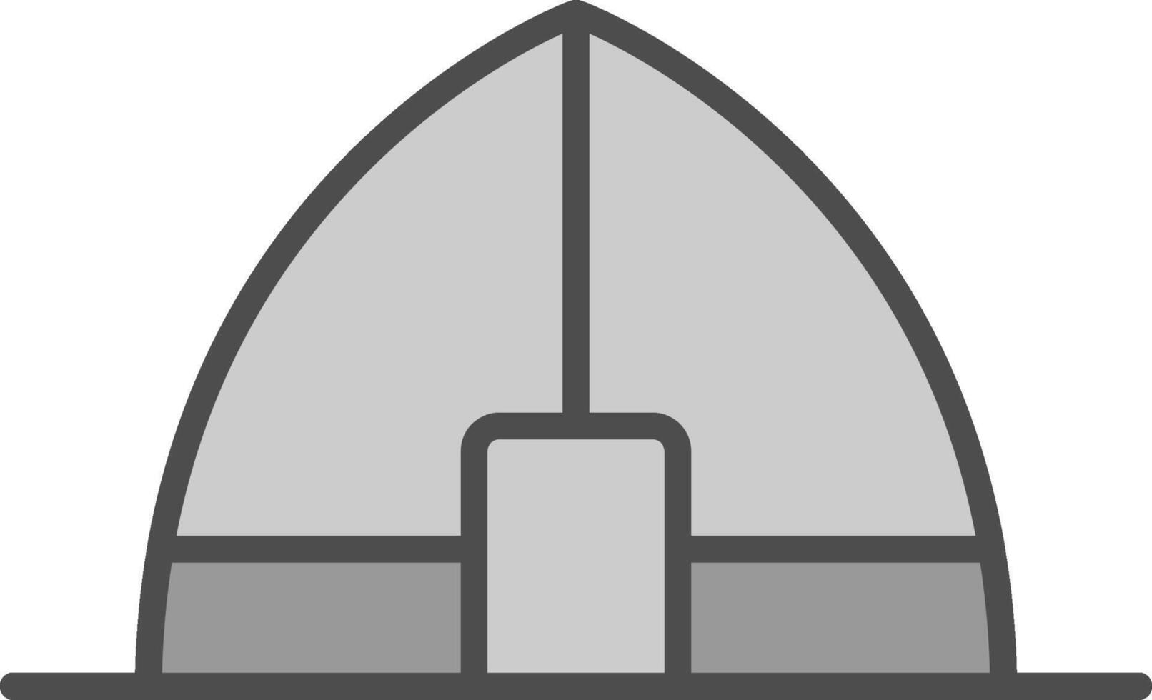 Tent Line Filled Greyscale Icon Design vector