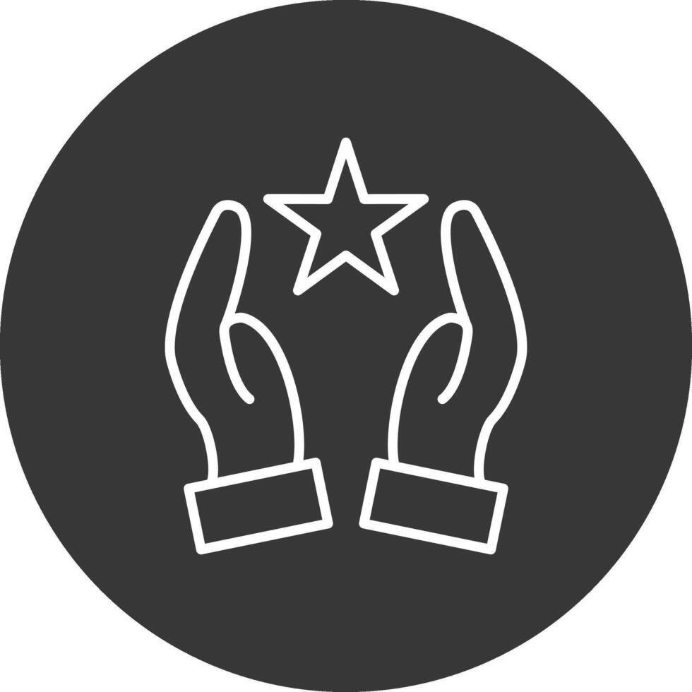Hands Line Inverted Icon Design vector
