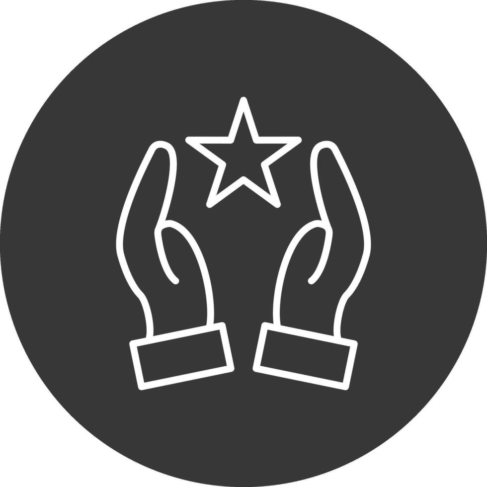 Hands Line Inverted Icon Design vector