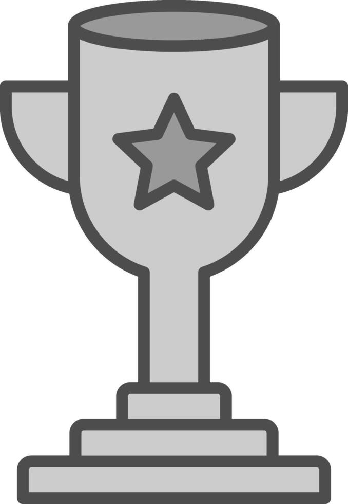 Trophy Line Filled Greyscale Icon Design vector