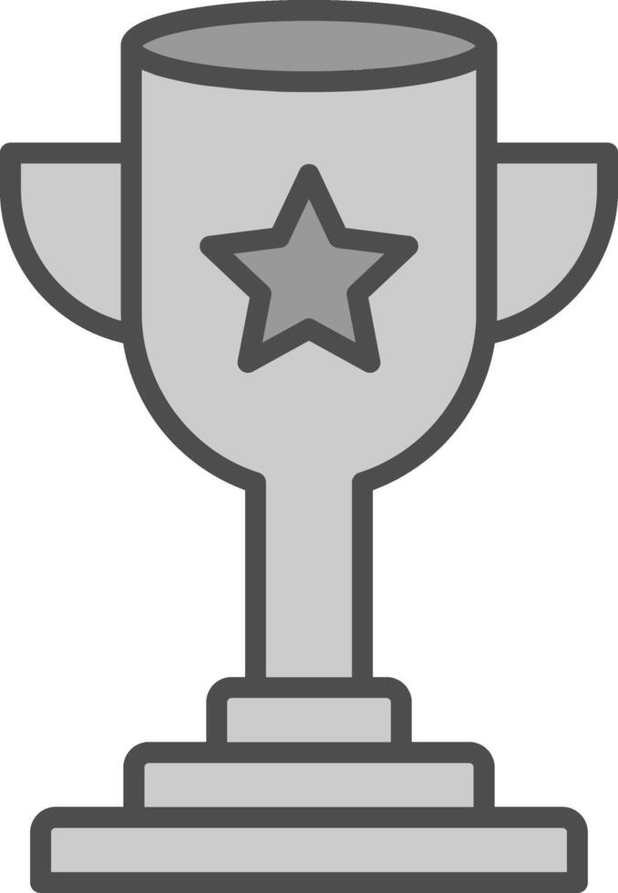 Trophy Line Filled Greyscale Icon Design vector