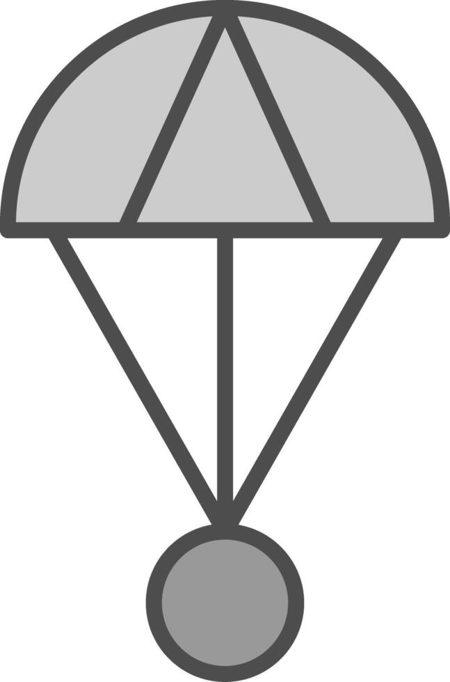 Skydive Line Filled Greyscale Icon Design vector