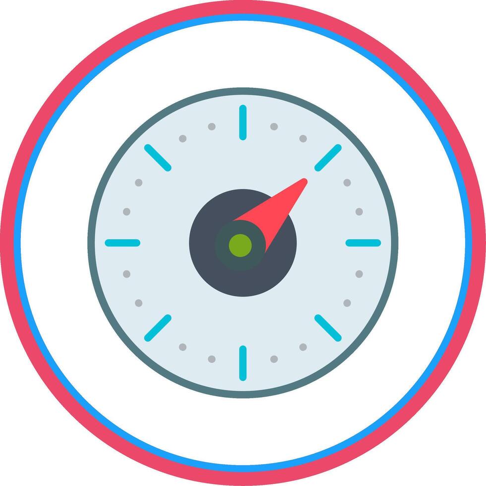 Timer Flat Circle Icon vector