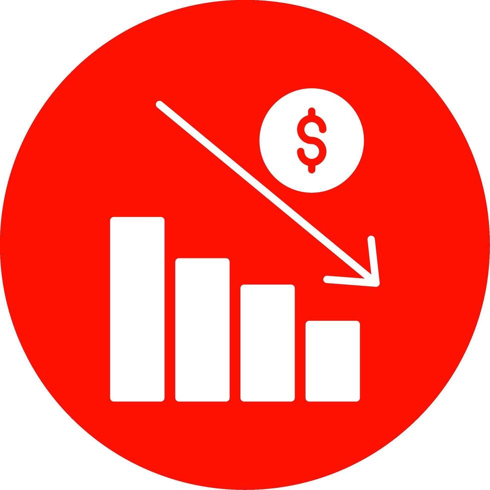 Losses Multi Color Circle Icon vector