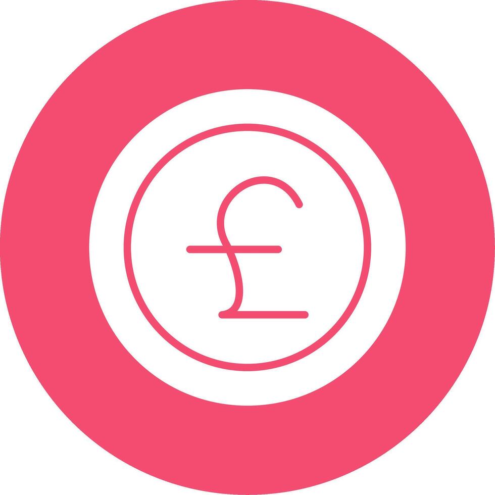 Pounds Multi Color Circle Icon vector