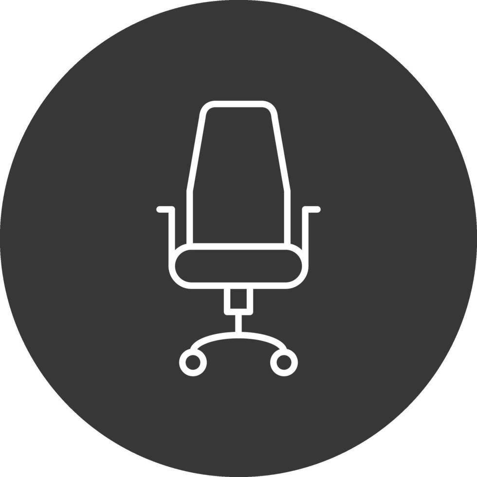 Chair Line Inverted Icon Design vector