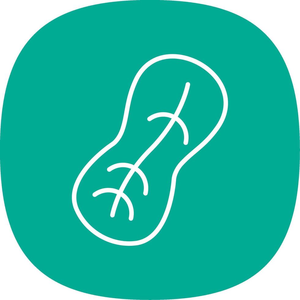 Peanut Line Curve Icon Design vector