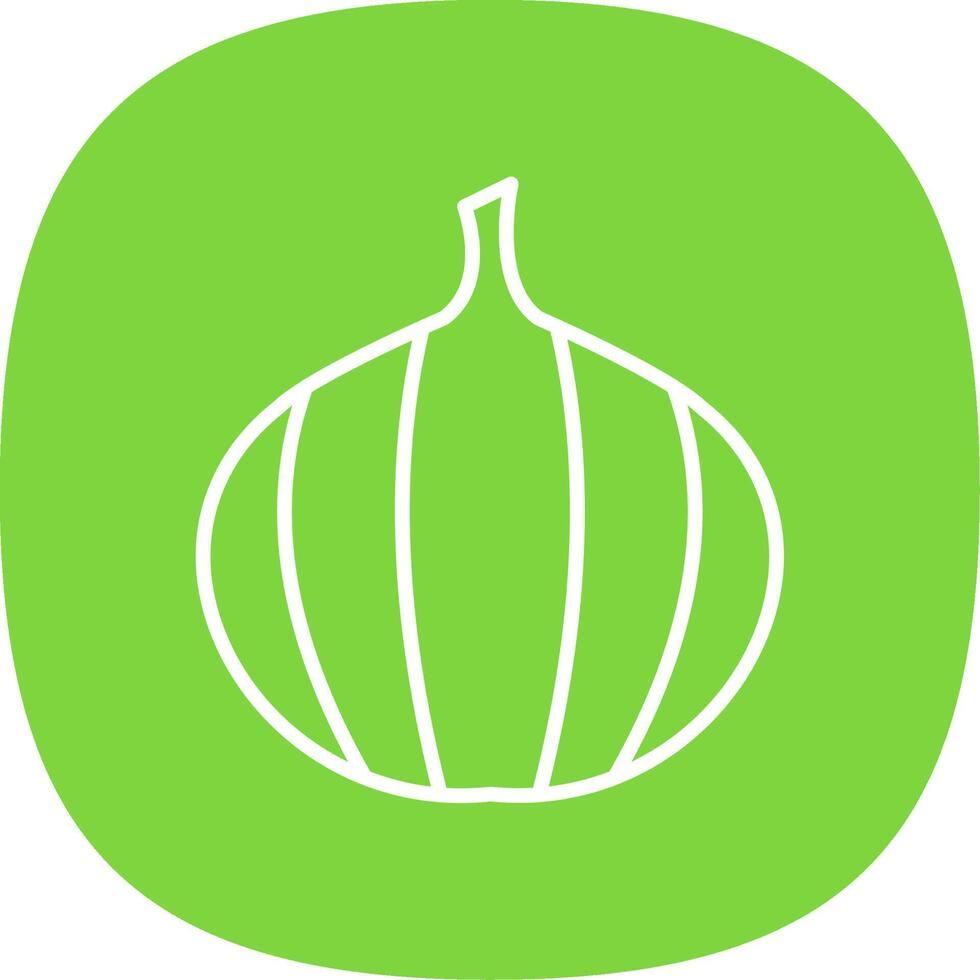 Garlic Line Curve Icon Design vector