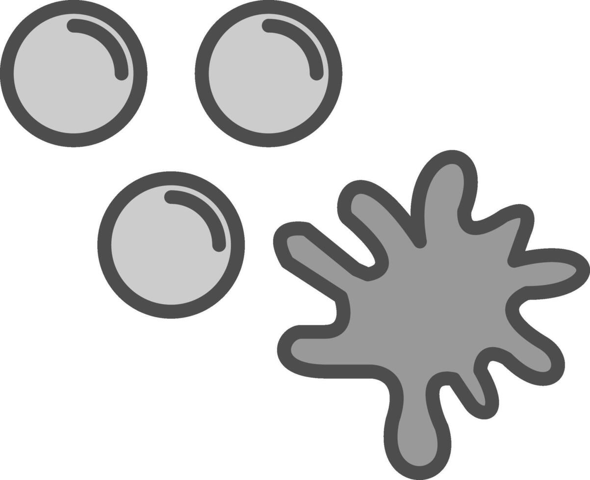 Paintballs Line Filled Greyscale Icon Design vector