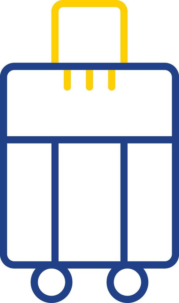 Luggage Line Two Colour Icon Design vector