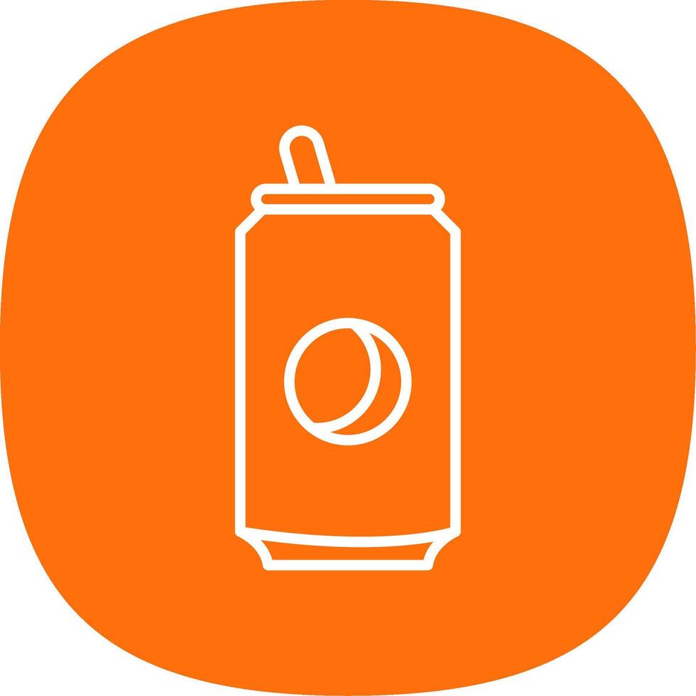 Soda Can Line Curve Icon Design vector