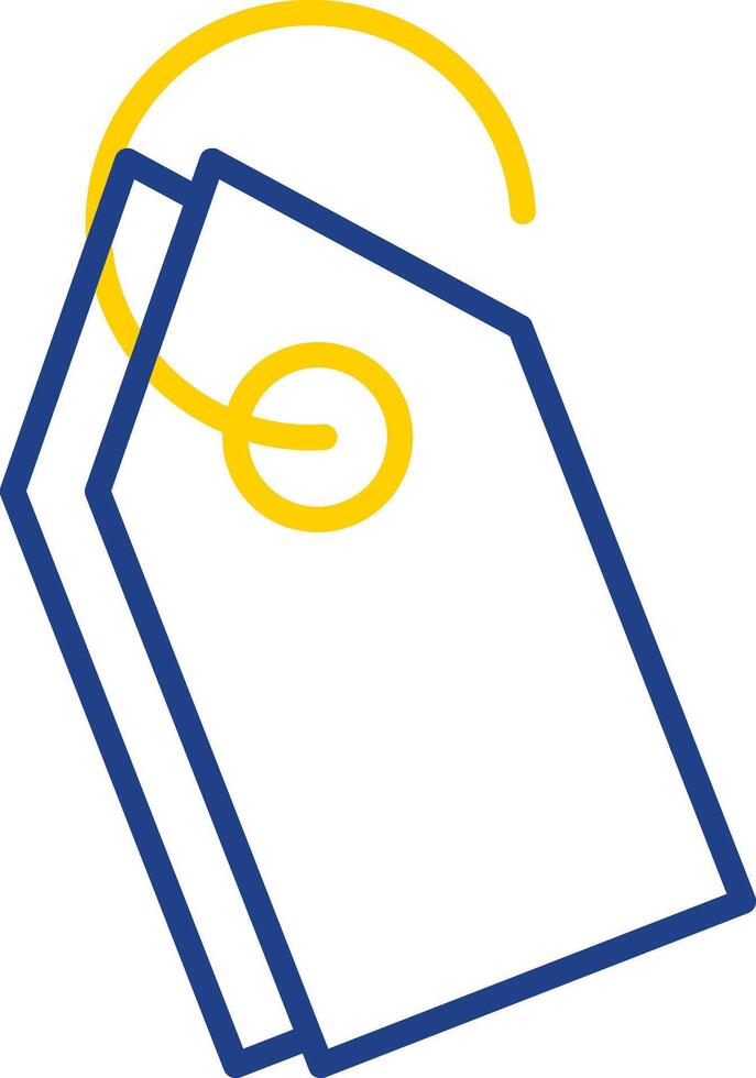 Tag Line Two Colour Icon Design vector
