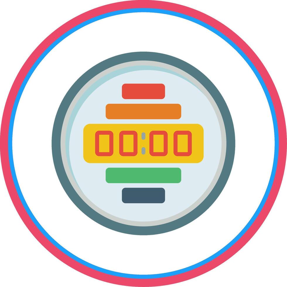 Gauge Flat Circle Icon vector