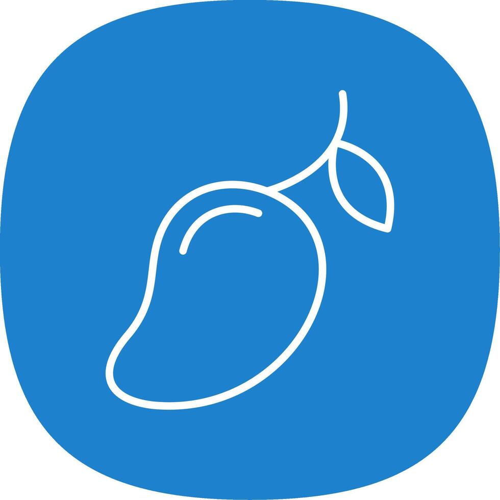 Mango Line Curve Icon Design vector