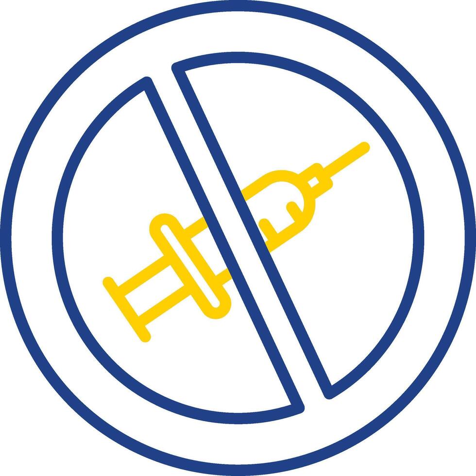 No Needle Line Two Colour Icon Design vector