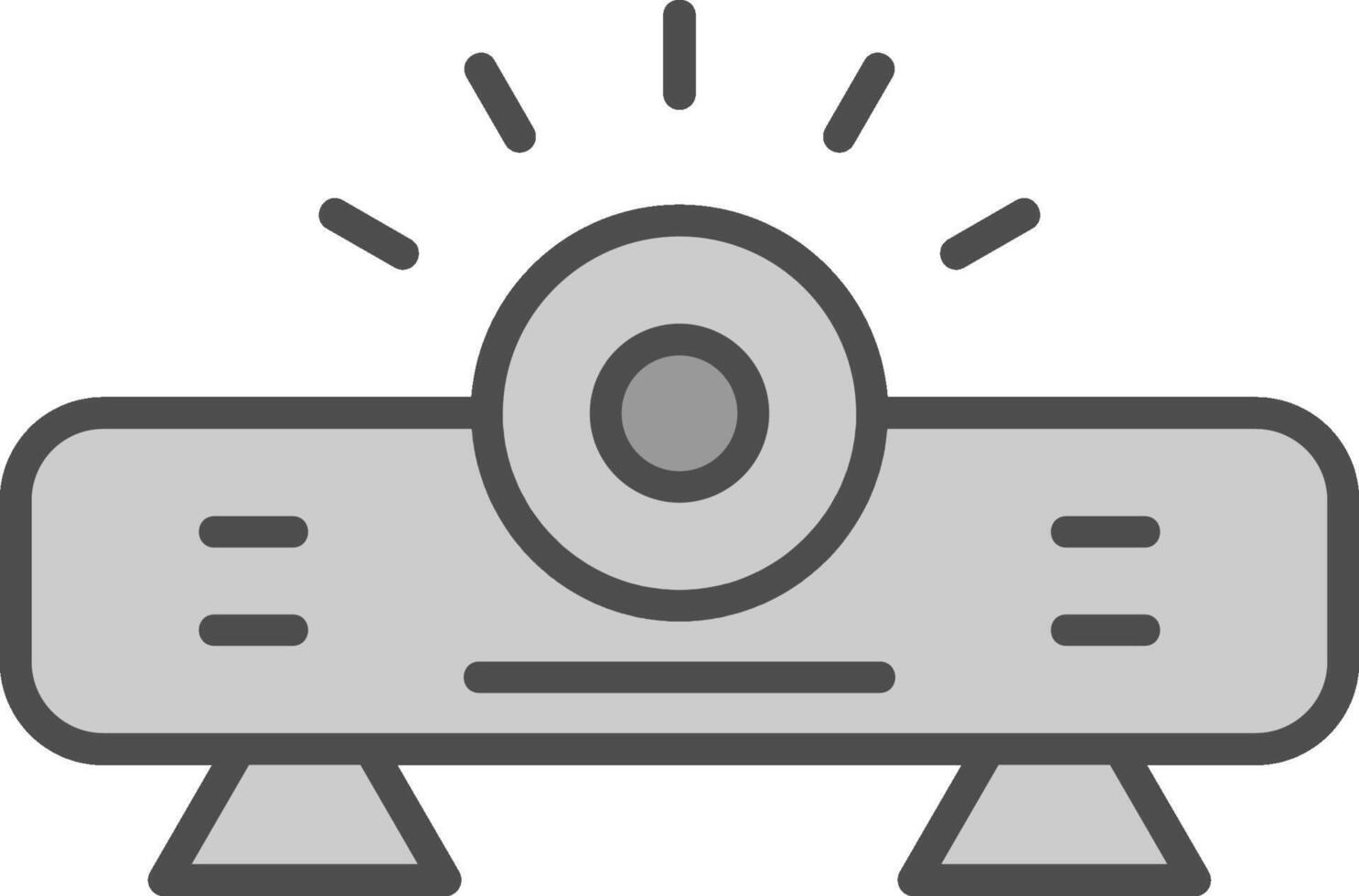 Projector Line Filled Greyscale Icon Design vector