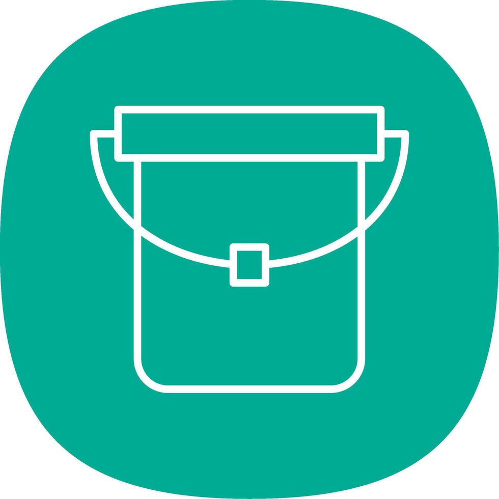 Bucket Line Curve Icon Design vector