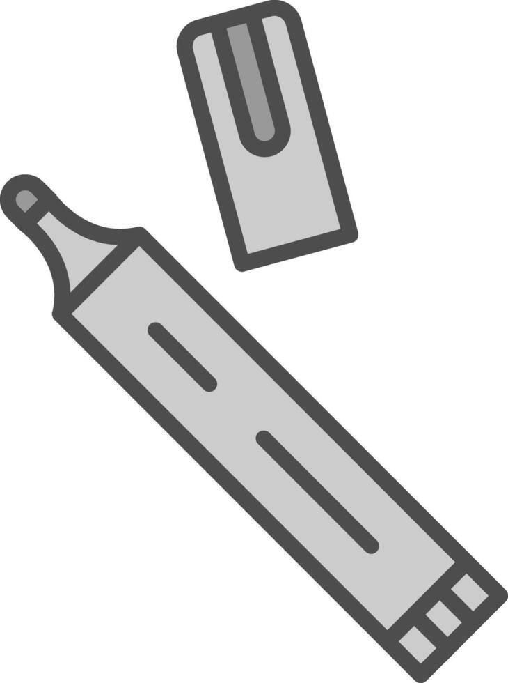 Pen Line Filled Greyscale Icon Design vector