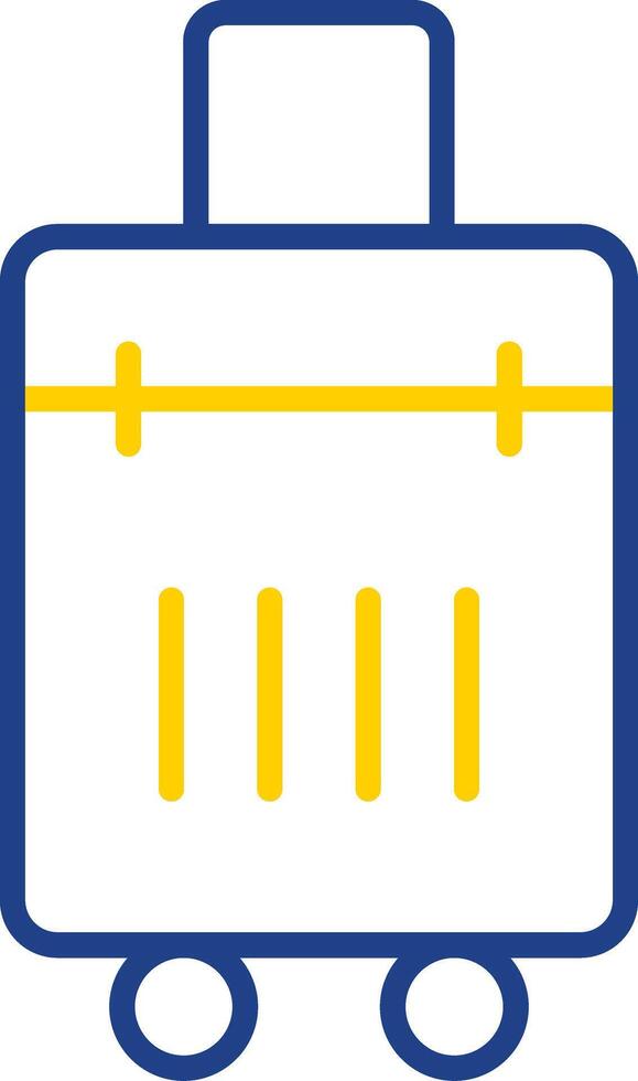 Bag Line Two Colour Icon Design vector