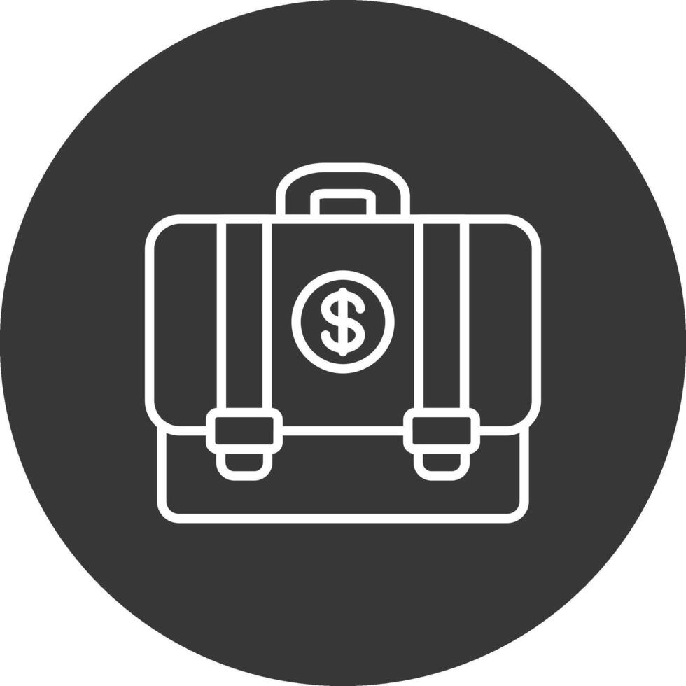 Suitcase Line Inverted Icon Design vector