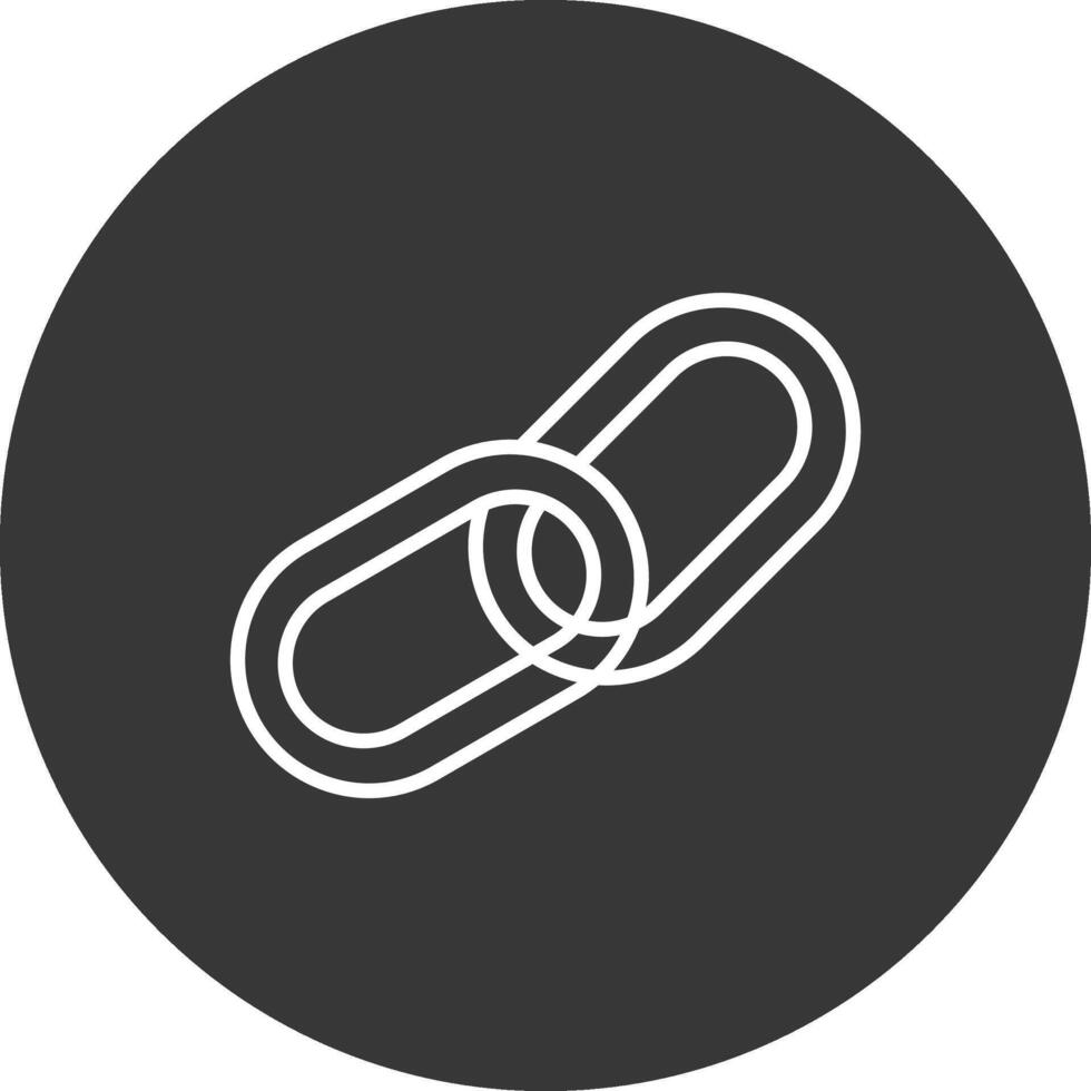 Chain Line Inverted Icon Design vector