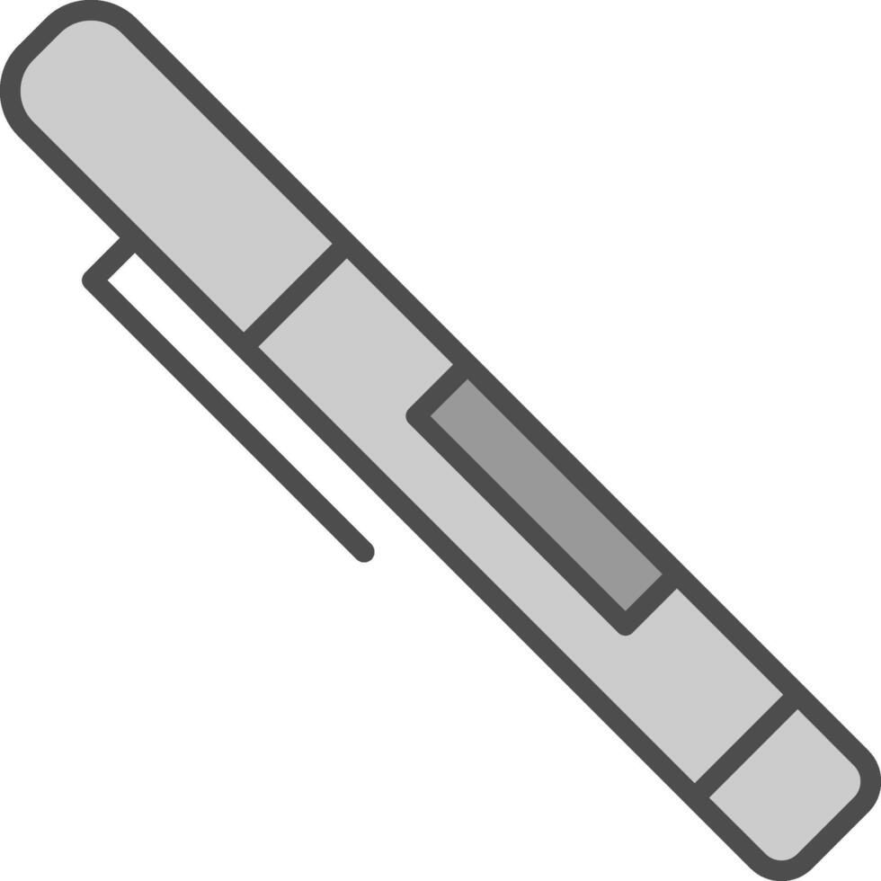 Pen Line Filled Greyscale Icon Design vector