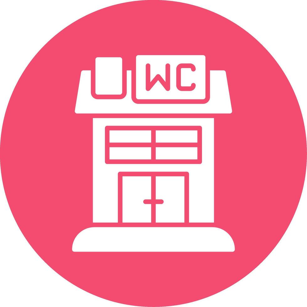 Toilet Multi Color Circle Icon vector