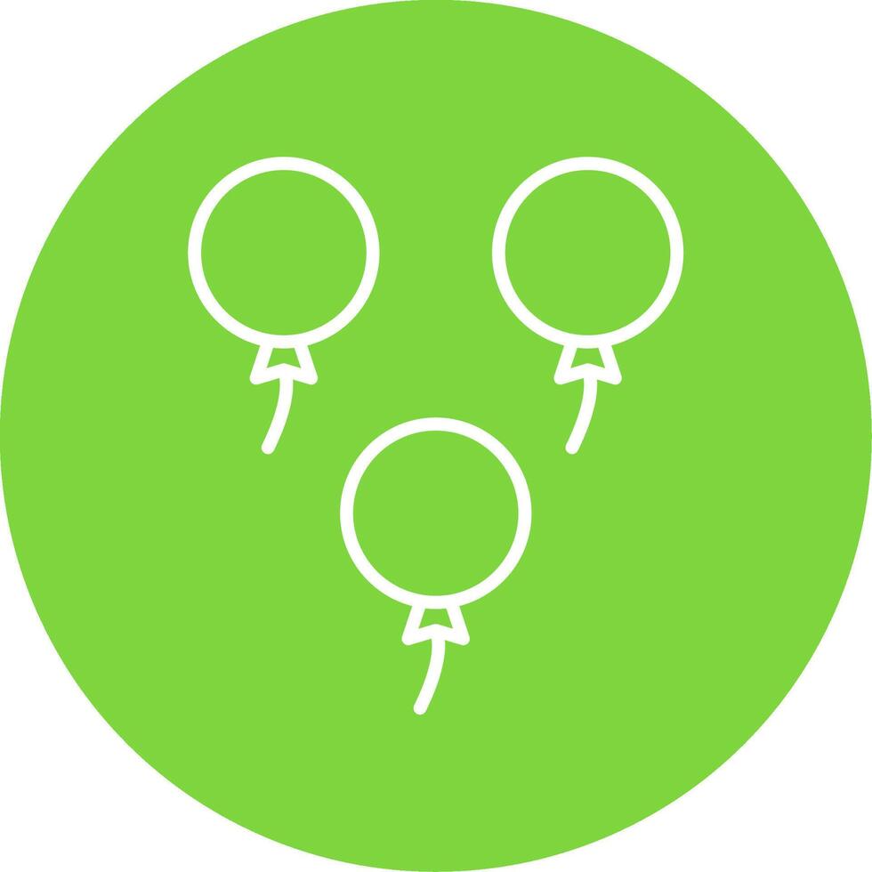 Balloons Multi Color Circle Icon vector