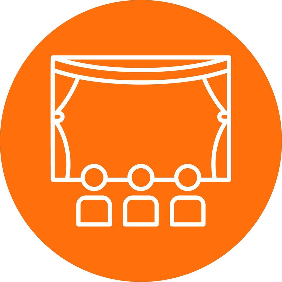 Cinema Multi Color Circle Icon vector