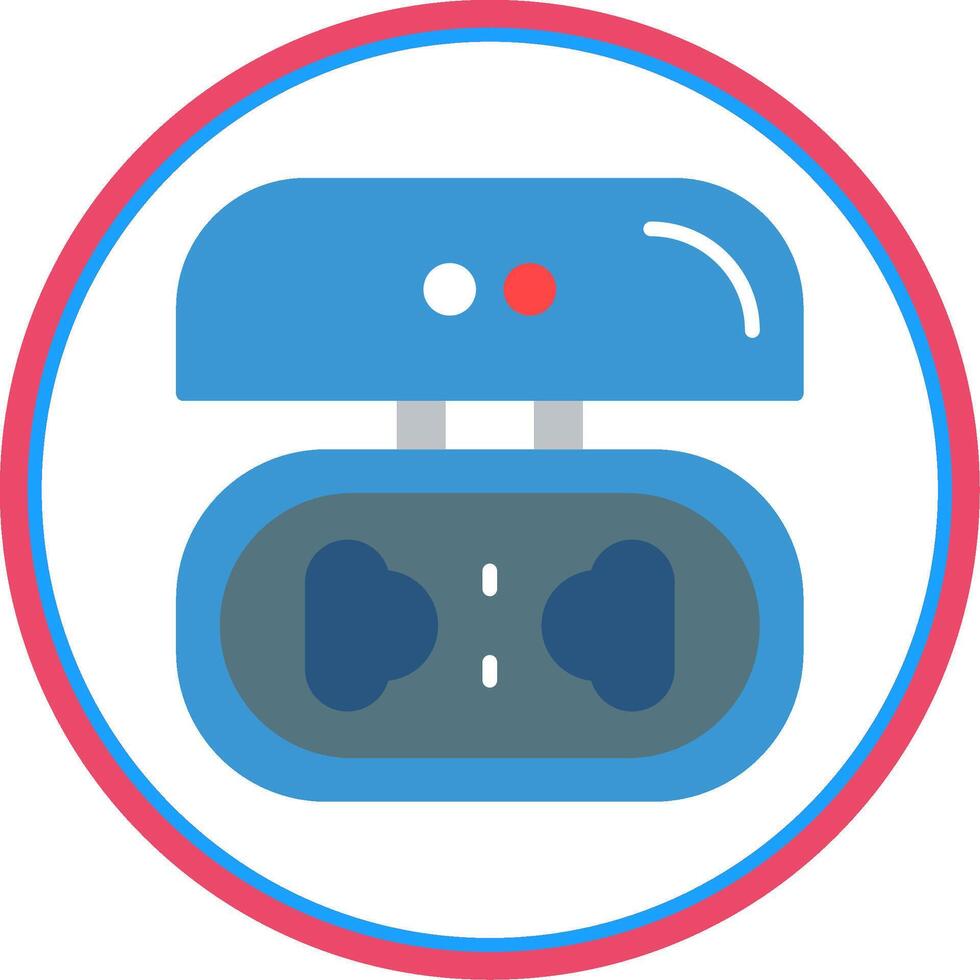 Earbuds Flat Circle Icon vector