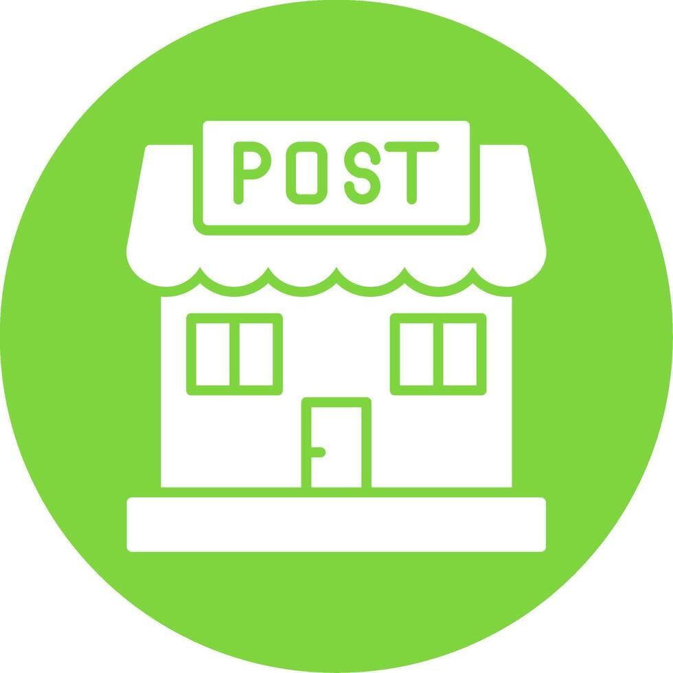 Post Office Multi Color Circle Icon vector