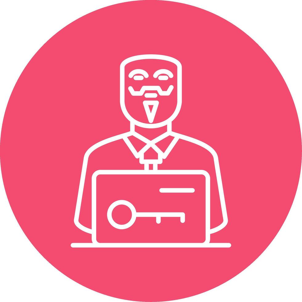 Anonymous Multi Color Circle Icon vector