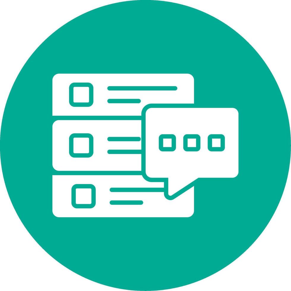 Database Message Multi Color Circle Icon vector