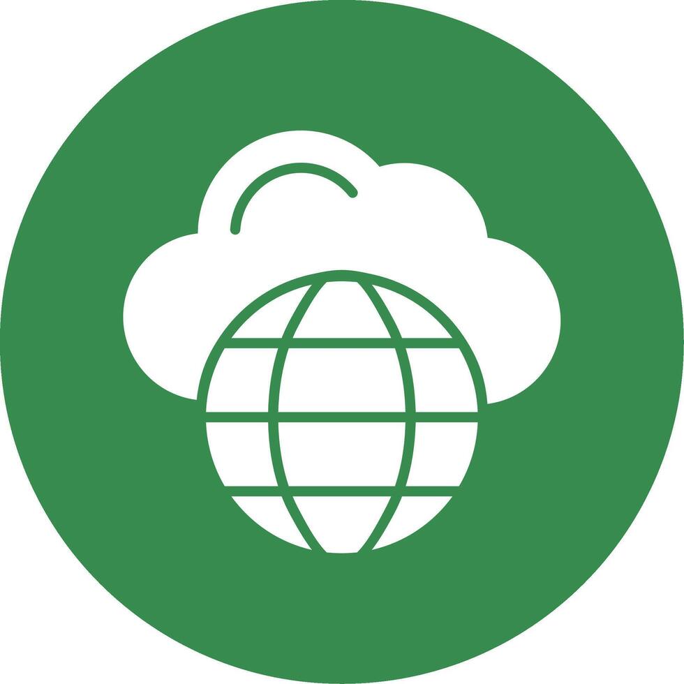 Cloud Network Multi Color Circle Icon vector