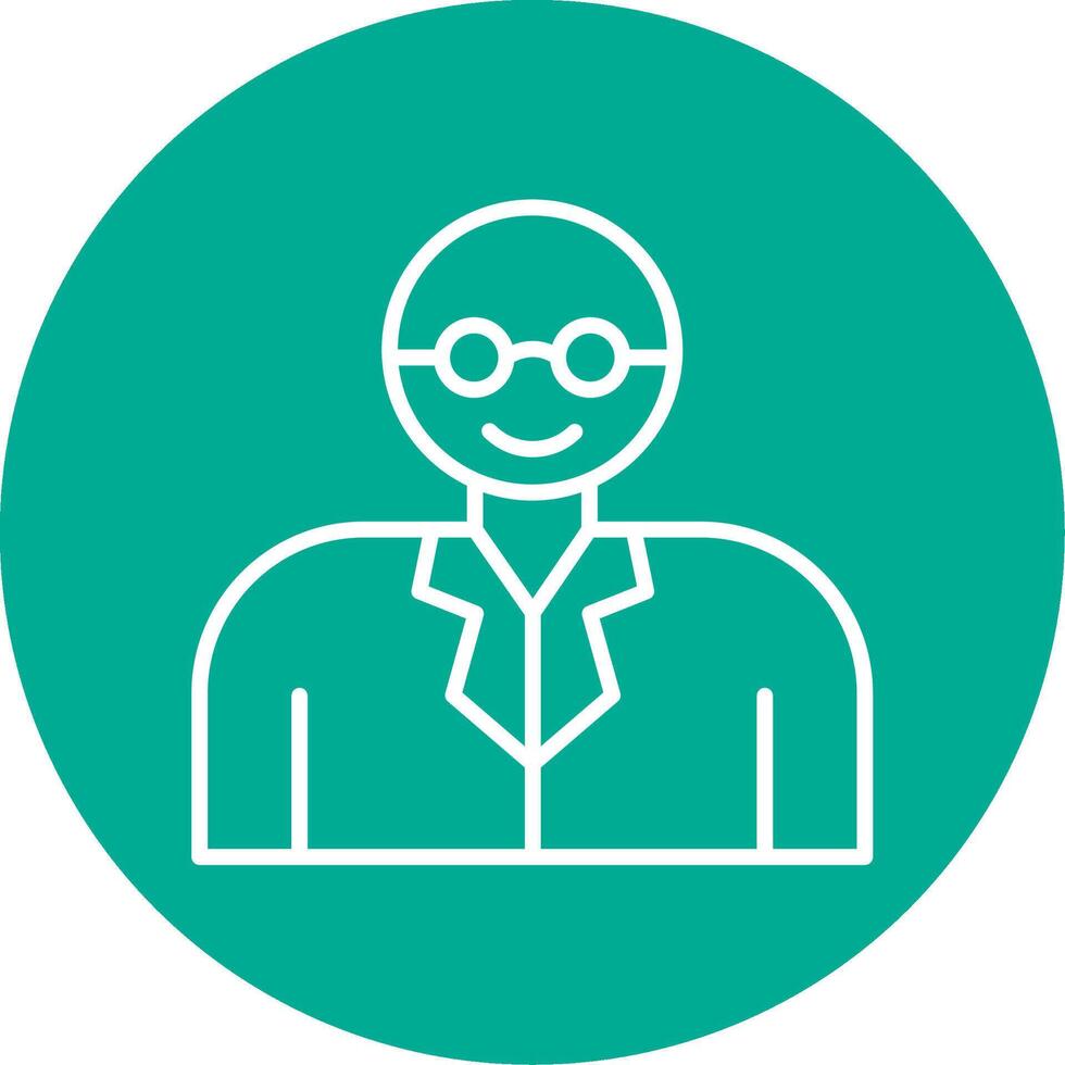 Professor Multi Color Circle Icon vector