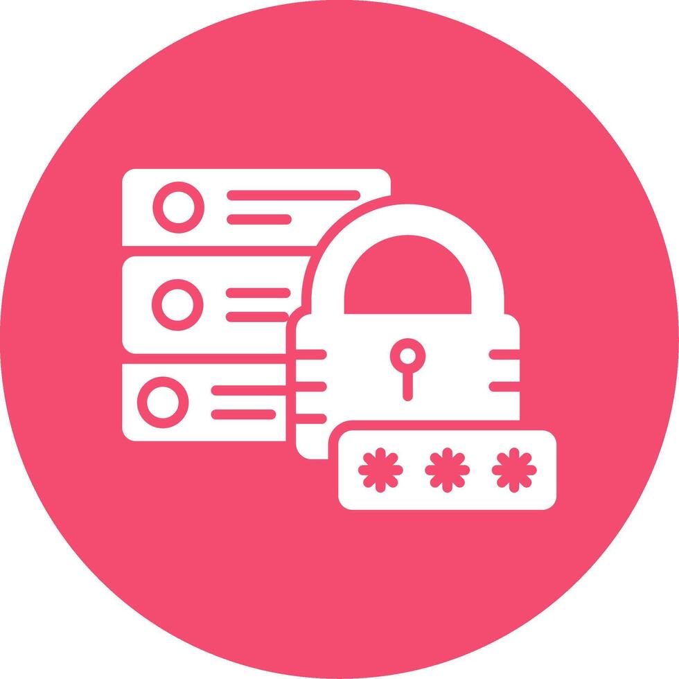 Secure Database Multi Color Circle Icon vector