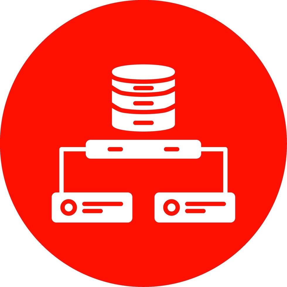 Data Network Multi Color Circle Icon vector