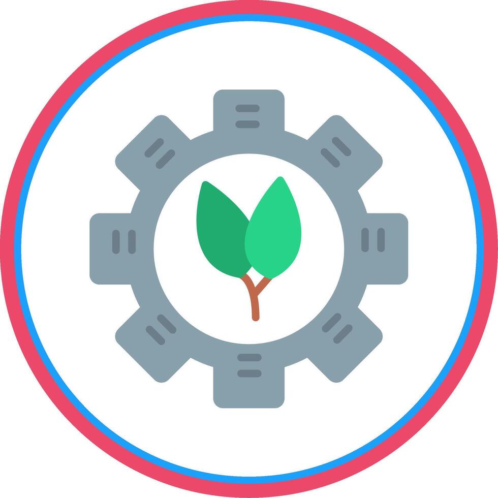 Eco Flat Circle Icon vector