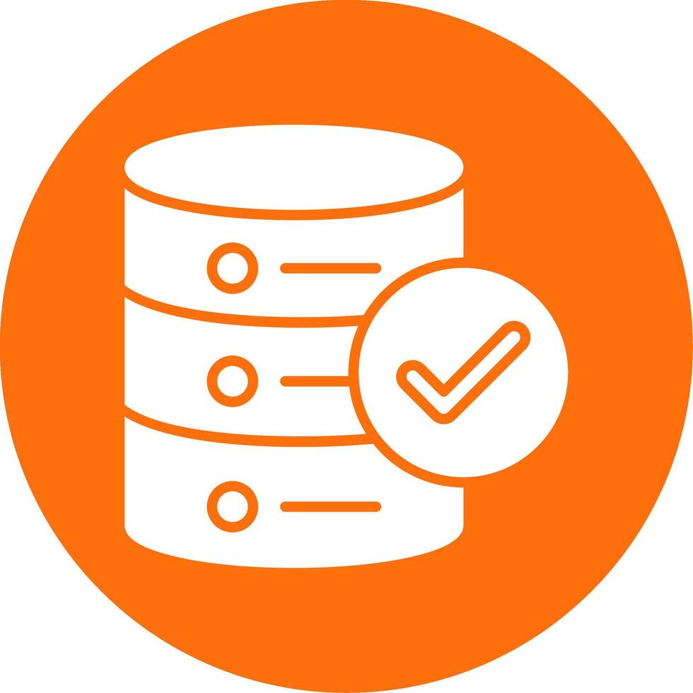 Approved Database Multi Color Circle Icon vector