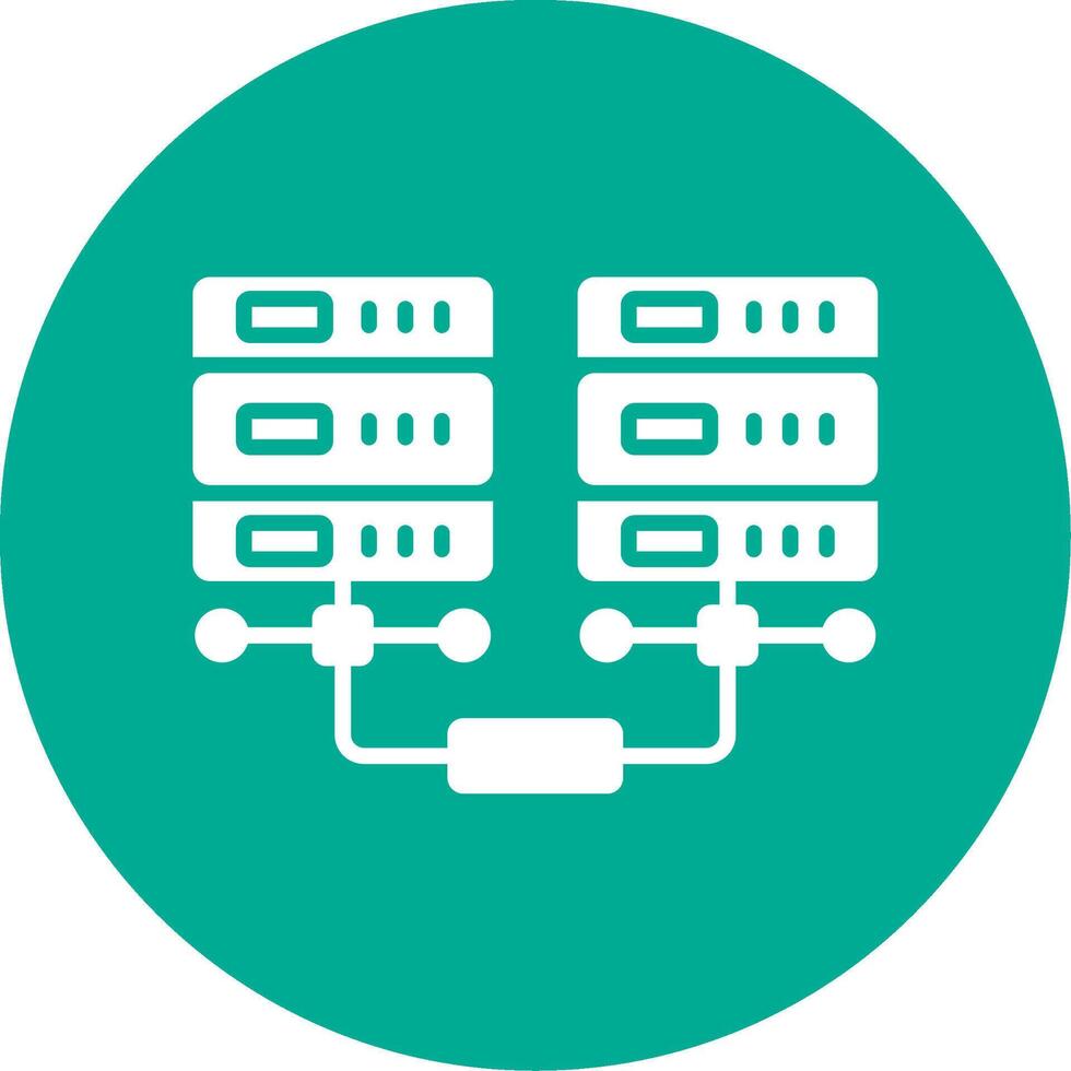 Data Network Multi Color Circle Icon vector