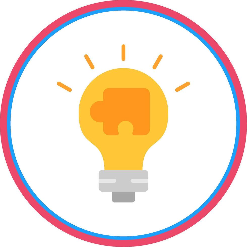 Solution Flat Circle Icon vector