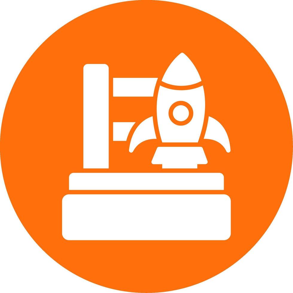 Rocket Launch Multi Color Circle Icon vector