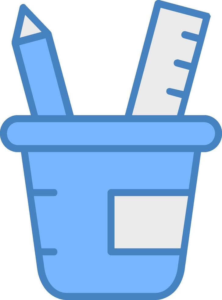 Box Line Filled Blue Icon vector