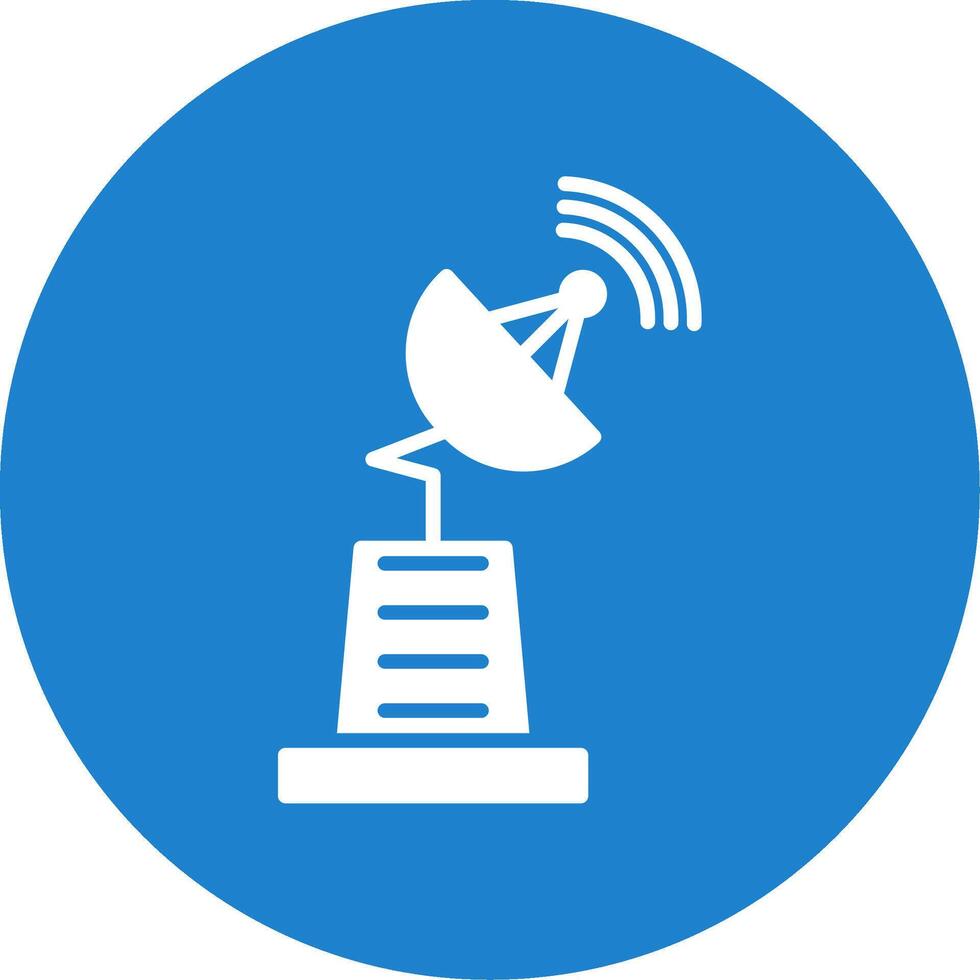 Satellite Dish Multi Color Circle Icon vector