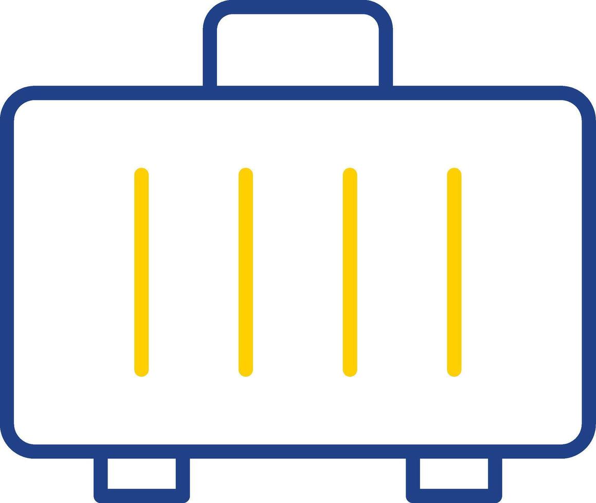 Suitcase Line Two Colour Icon Design vector