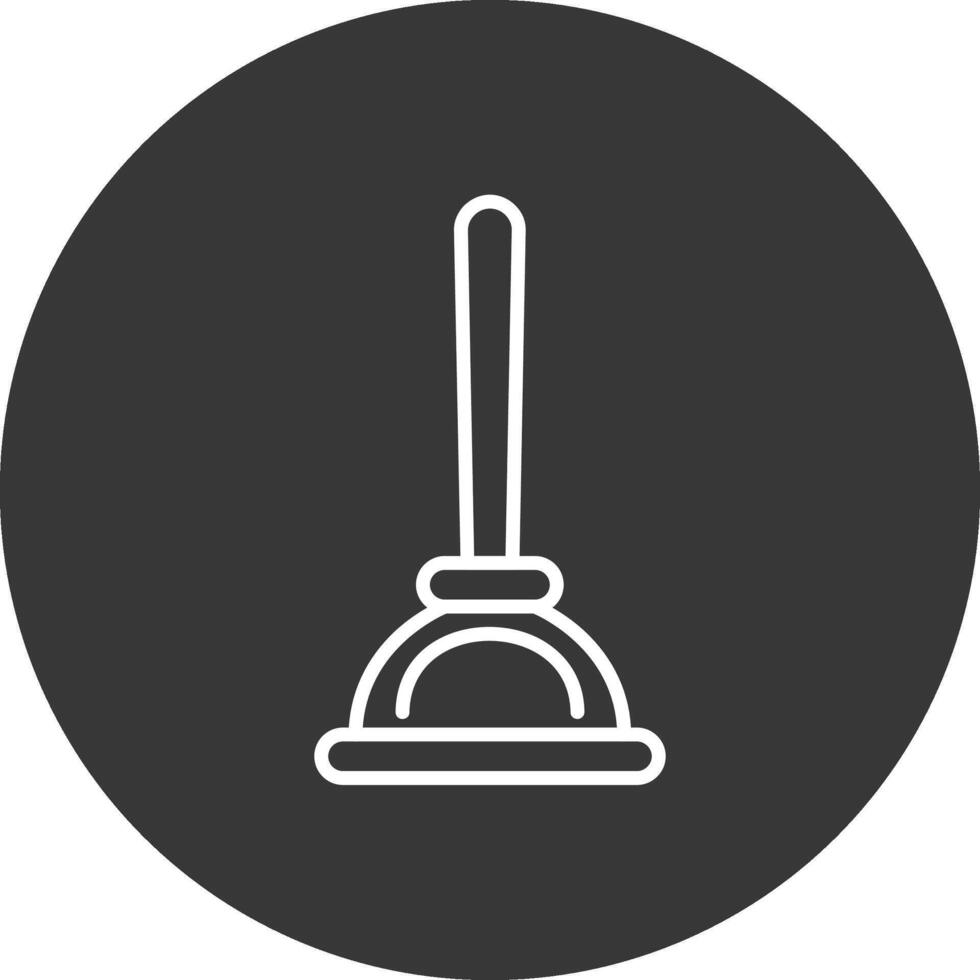 Plunger Line Inverted Icon Design vector