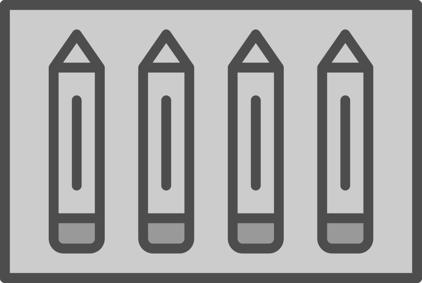 Pencil Line Filled Greyscale Icon Design vector