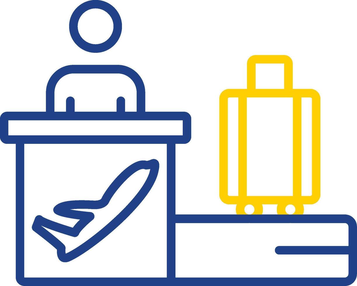 Airport Line Two Colour Icon Design vector
