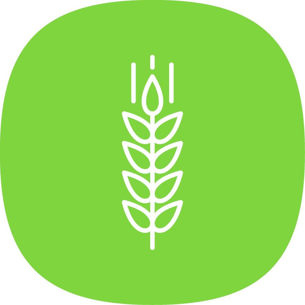 Wheat Line Curve Icon Design vector