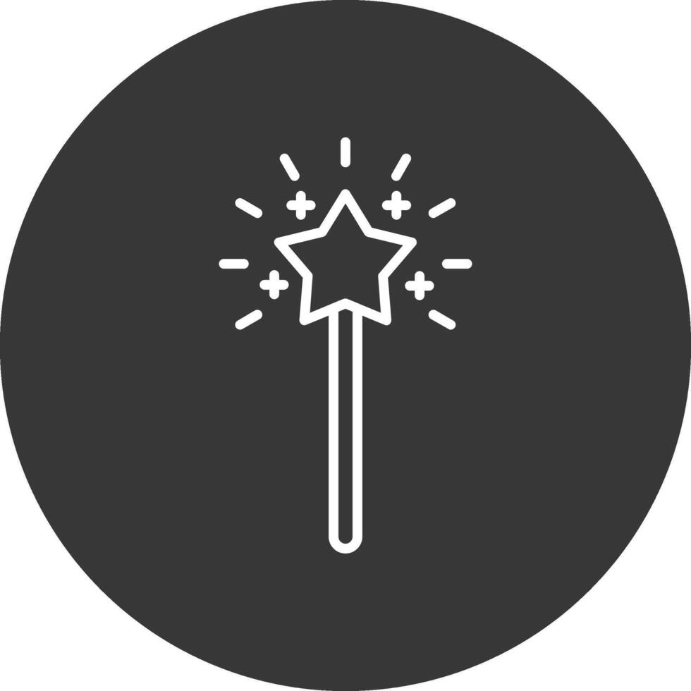 Magic Wand Line Inverted Icon Design vector